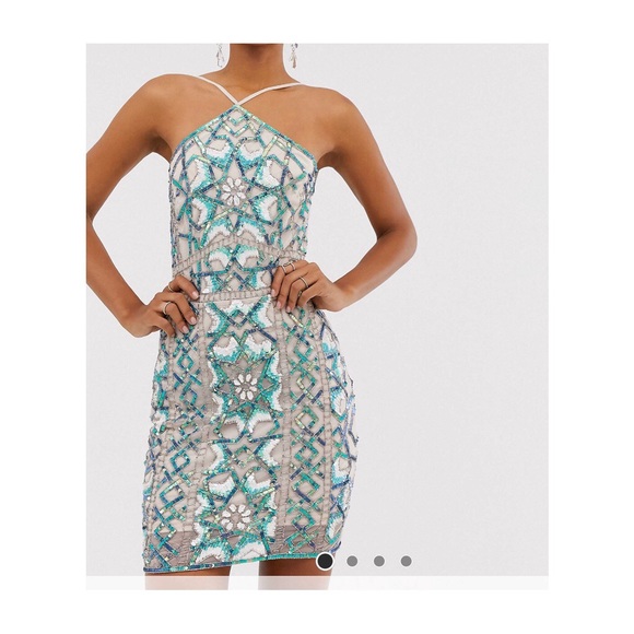 ASOS Dresses & Skirts - Geo-tribal neon dress with embellishment